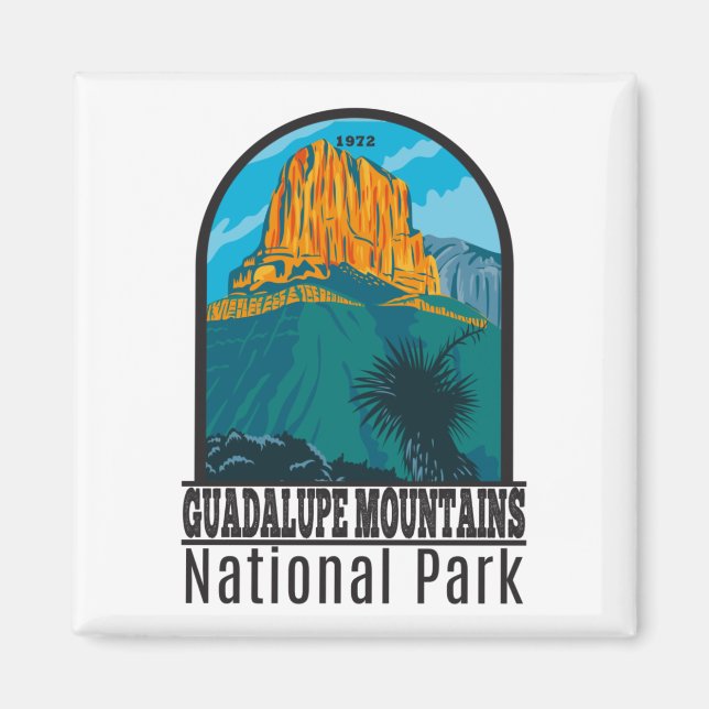 Guadalupe Mountains National Park Texas Vintage Magnet (Front)
