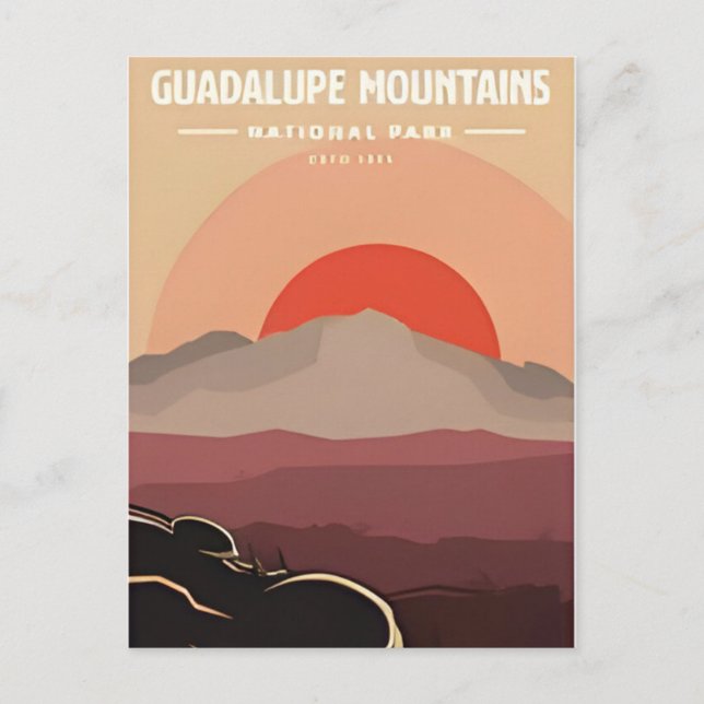Guadalupe Mountains National Park Texas Vintage Postcard (Front)