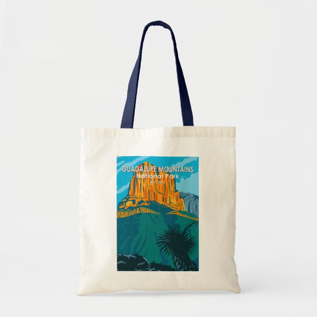  Guadalupe Mountains National Park Texas Vintage  Tote Bag (Front)