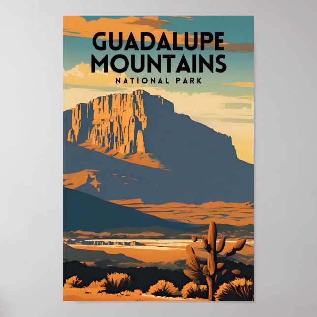 Guadalupe Mountains National Park Vintage Travel  Poster (Front)