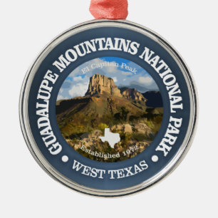 Guadalupe Mountains NP Metal Tree Decoration