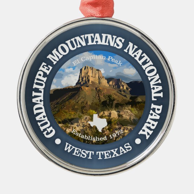 Guadalupe Mountains NP Metal Tree Decoration (Front)
