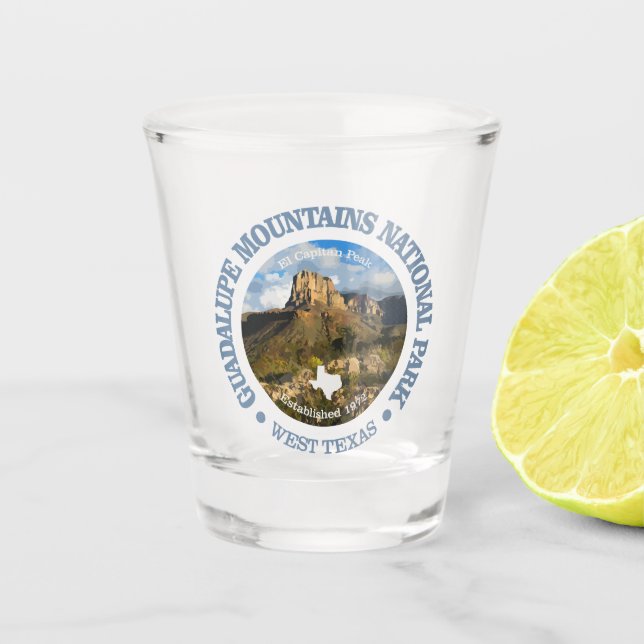 Guadalupe Mountains NP Shot Glass (Front)