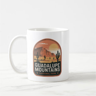Guadalupe Mountains Retro Desert Travel Badge Coffee Mug