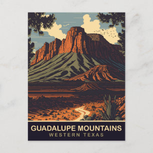 Guadalupe Mountains, Western Texas, Travel Postcard