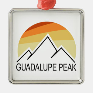 Guadalupe Peak Retro Metal Tree Decoration