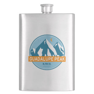 Guadalupe Peak Texas Stars Moon Hip Flask