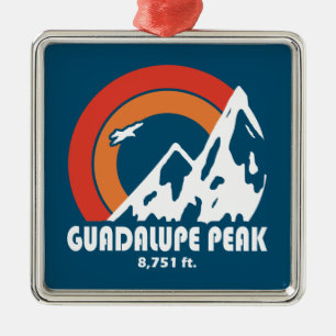 Guadalupe Peak Texas Sun Eagle Metal Tree Decoration