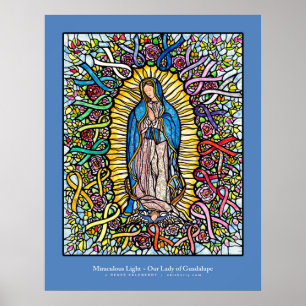 Guadalupe / Pink Ribbon All Ribbon art - Ekleberry Poster