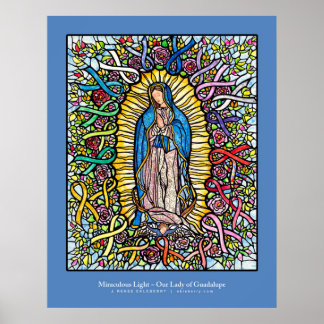 Guadalupe / Pink Ribbon All Ribbon art - Ekleberry Poster