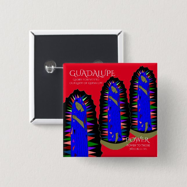 Guadalupe Power 15 Cm Square Badge (Front & Back)