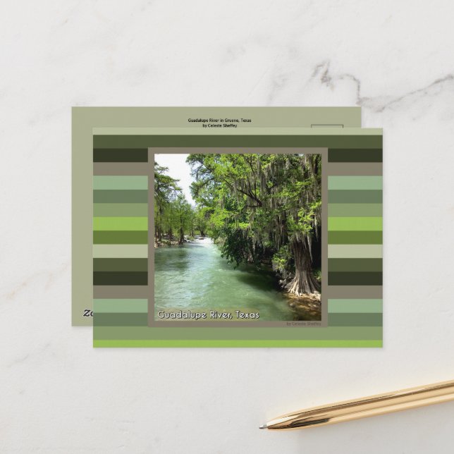 Guadalupe River in Gruene, Texas  Postcard (Front/Back In Situ)