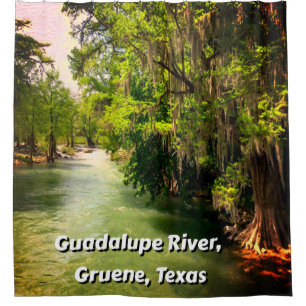 Guadalupe River in Gruene, Texas Watercolor  Shower Curtain