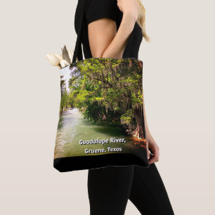 Guadalupe River in Gruene, Texas Watercolor Tote Bag
