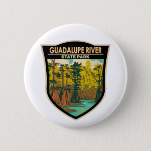 Guadalupe River State Park Texas Vintage 6 Cm Round Badge