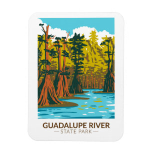 Guadalupe River State Park Texas Vintage  Magnet