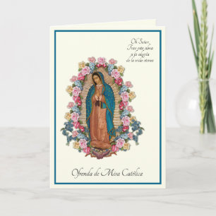 Guadalupe Spanish Sympathy Mass Offering Prayer Card