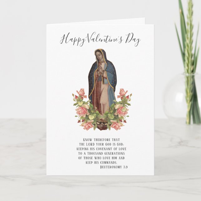 Guadalupe | Valentines Day  | Religious Catholic Card (Front)