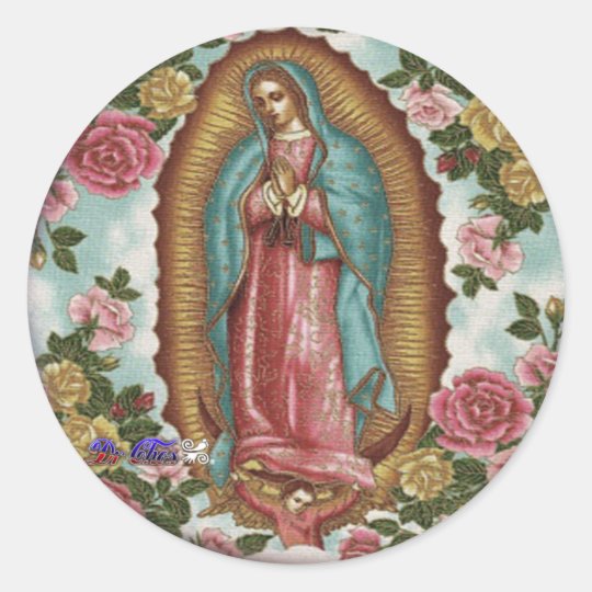 GUADALUPE VIRGEN CUSTOMIZABLE PRODUCTS CLASSIC ROUND STICKER