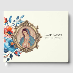 Guadalupe Virgin Mary Funeral Memorial Guest Book