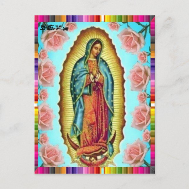 GUADALUPE VIRGIN MEXICO 11  CUSTOMIZABLE PRODUCTS POSTCARD (Front)