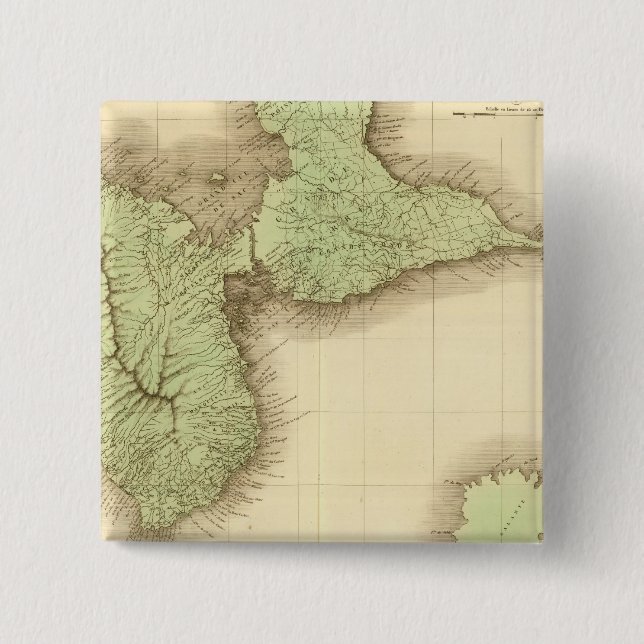 Guadeloupe 15 Cm Square Badge (Front)