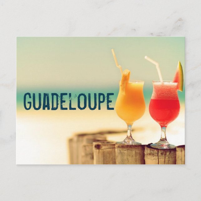 Guadeloupe cocktails postcard (Front)