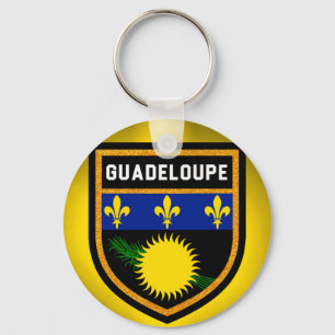 Guadeloupe Flag Key Ring