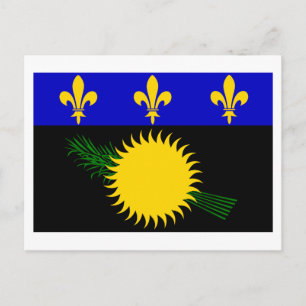 Guadeloupe flag postcard