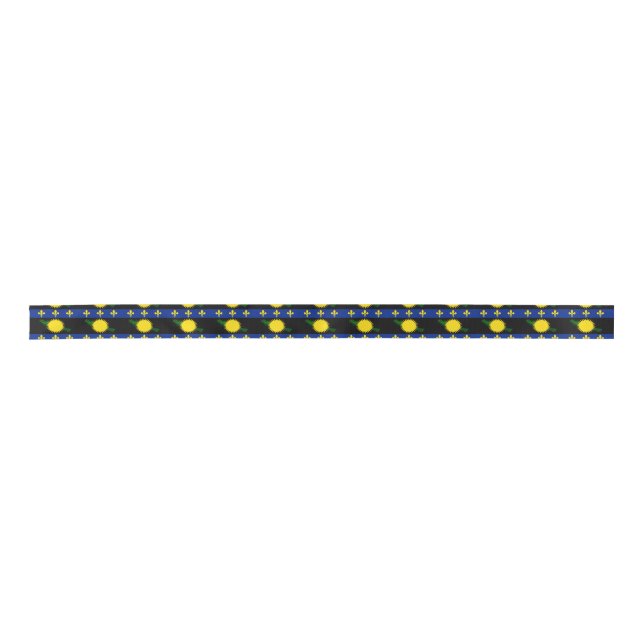 Guadeloupe flag Ribbon Satin Ribbon (Front)