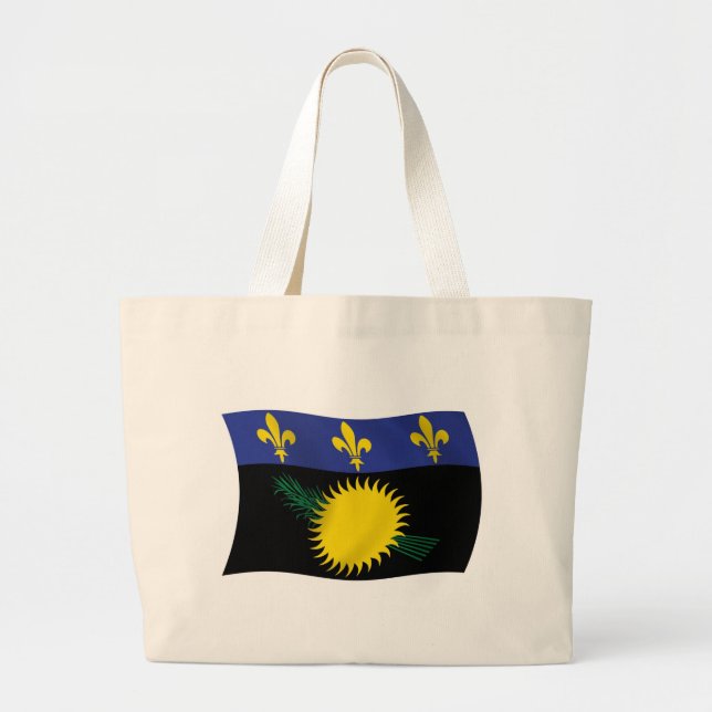 Guadeloupe Flag Tote Bag (Front)