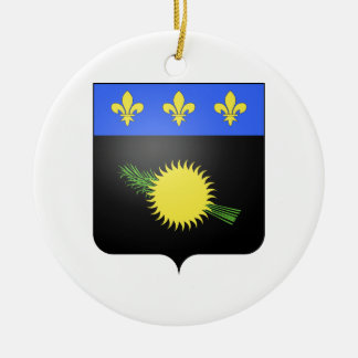 Guadeloupe (France) Coat of Arms Ceramic Tree Decoration