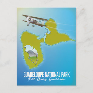 Guadeloupe National Park map Postcard