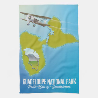 Guadeloupe National Park map Tea Towel