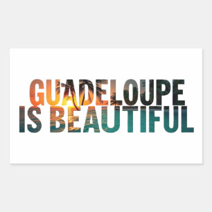 GUADELOUPE RECTANGULAR STICKER