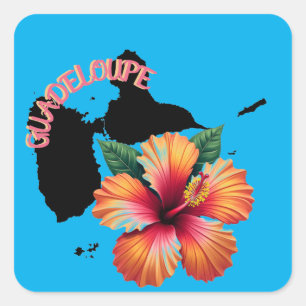 GUADELOUPE SQUARE STICKER