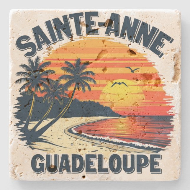 GUADELOUPE STONE COASTER (Front)