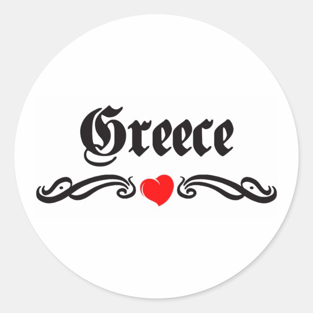 Guadeloupe Tattoo Style Classic Round Sticker (Front)