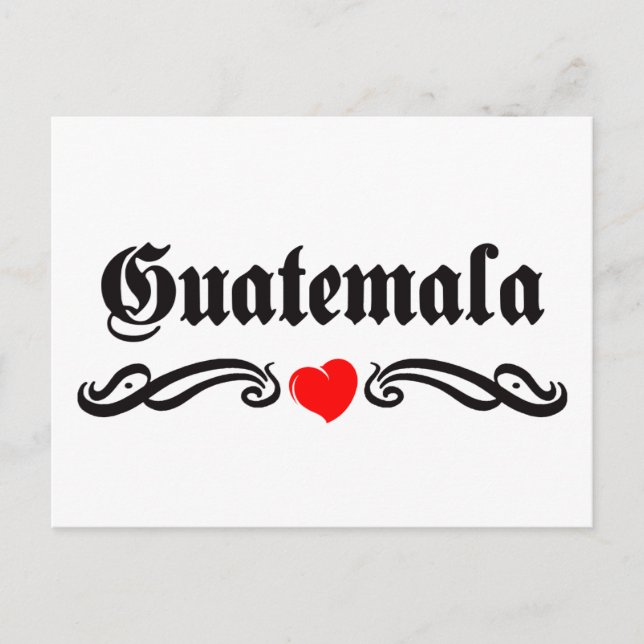 Guadeloupe Tattoo Style Postcard (Front)