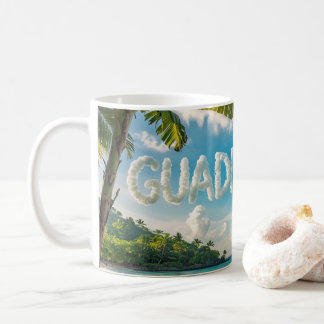 Guadeloupe Tropical Caribbean Landscape Watercolor Coffee Mug