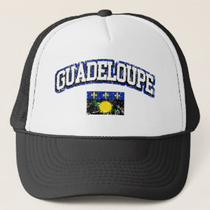 Guadeloupe Vintage Flag Trucker Hat