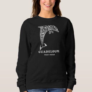 Guadeloupe  West Indies Vintage Tribal Dolphin Vac Sweatshirt