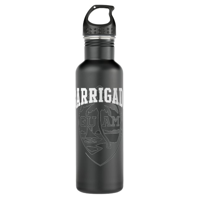 Guam Barrigada Guam Seal Chamorro Gifts Guamanian  710 Ml Water Bottle (Front)
