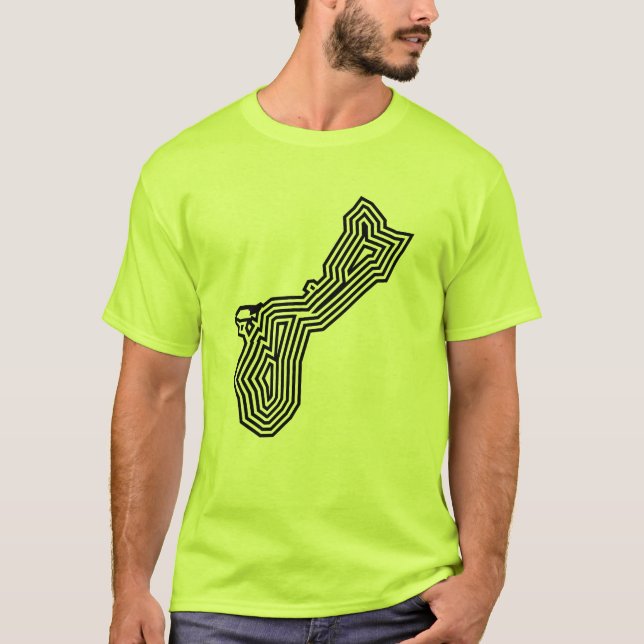 Guam Black Burst Tee (Front)