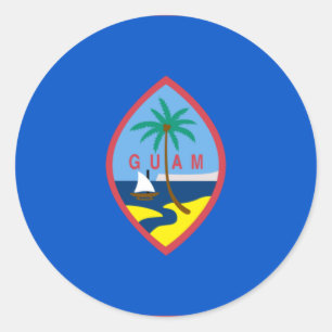 guam classic round sticker