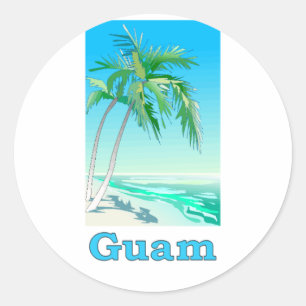Guam Classic Round Sticker