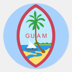Guam Coat of Arms Classic Round Sticker