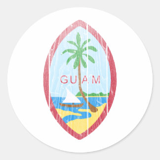 Guam Coat Of Arms Classic Round Sticker