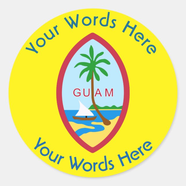 Guam Coat of Arms Custom Sticker (Front)