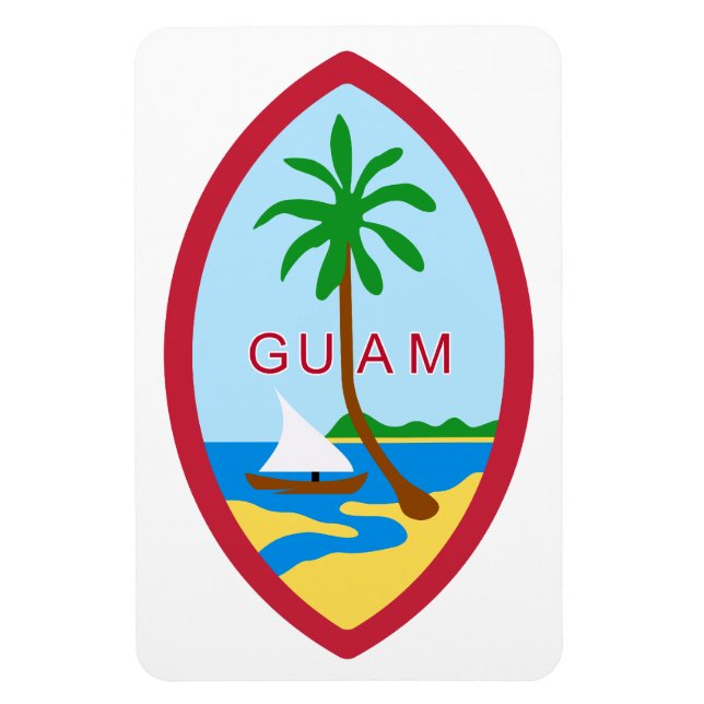 Guam Coat Of Arms Magnet (Vertical)